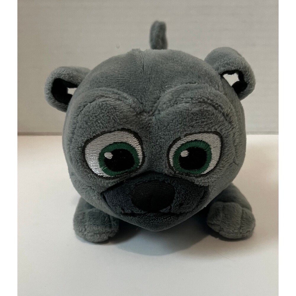 Disney Jr Puppy Dog Pals Bingo the Pug Plush Stuffed Animal 6" Grey CUTE toy!